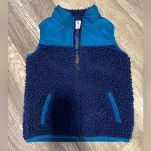 Carter’s 4T Teal + Navy Blue Shaggy Vest